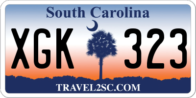 SC license plate XGK323