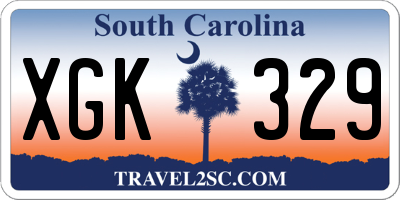 SC license plate XGK329