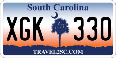 SC license plate XGK330