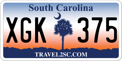 SC license plate XGK375