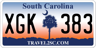 SC license plate XGK383