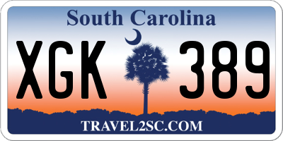 SC license plate XGK389