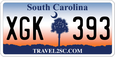 SC license plate XGK393
