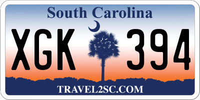 SC license plate XGK394