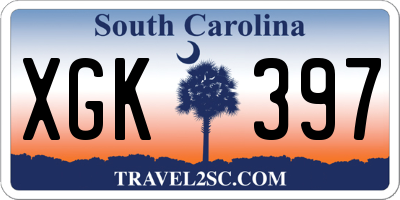 SC license plate XGK397