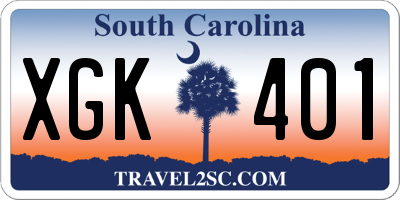 SC license plate XGK401