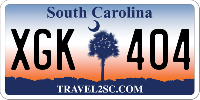 SC license plate XGK404
