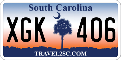 SC license plate XGK406