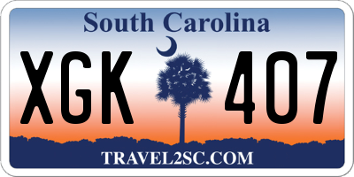 SC license plate XGK407