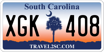 SC license plate XGK408