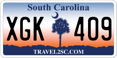 SC license plate XGK409