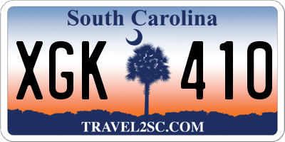 SC license plate XGK410