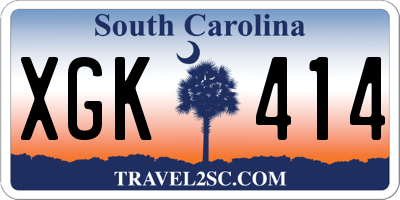 SC license plate XGK414