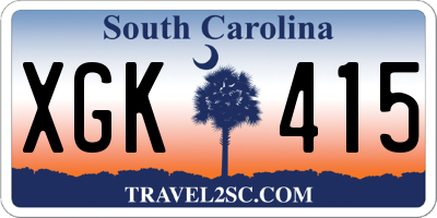 SC license plate XGK415