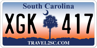 SC license plate XGK417