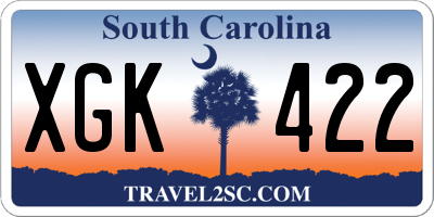 SC license plate XGK422
