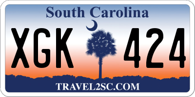 SC license plate XGK424