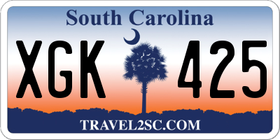 SC license plate XGK425
