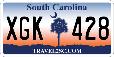 SC license plate XGK428