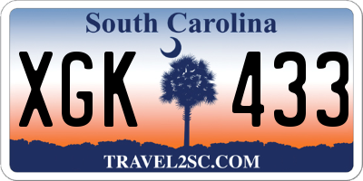 SC license plate XGK433