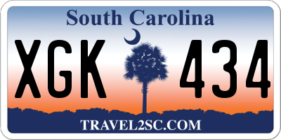 SC license plate XGK434