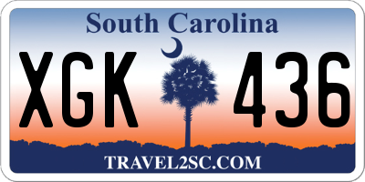 SC license plate XGK436