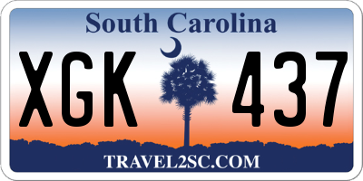 SC license plate XGK437