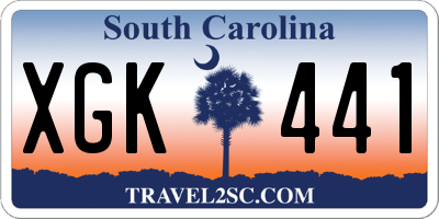 SC license plate XGK441