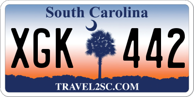SC license plate XGK442
