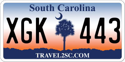 SC license plate XGK443