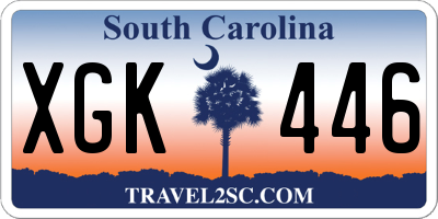 SC license plate XGK446