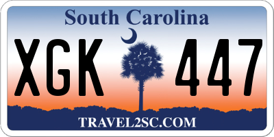 SC license plate XGK447