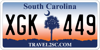 SC license plate XGK449