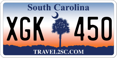 SC license plate XGK450