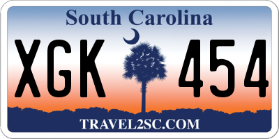 SC license plate XGK454