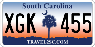 SC license plate XGK455