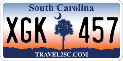 SC license plate XGK457