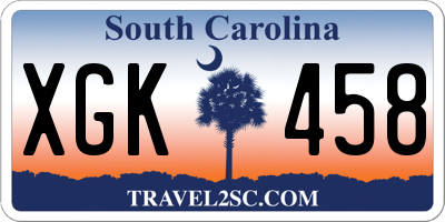 SC license plate XGK458