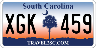 SC license plate XGK459
