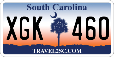 SC license plate XGK460