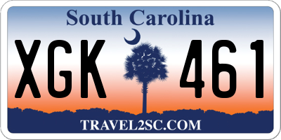 SC license plate XGK461