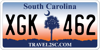 SC license plate XGK462
