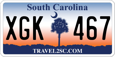 SC license plate XGK467