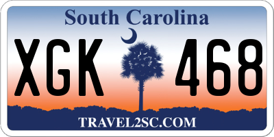 SC license plate XGK468