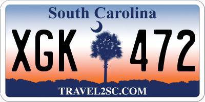 SC license plate XGK472