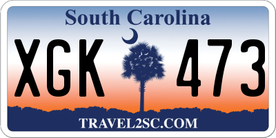 SC license plate XGK473