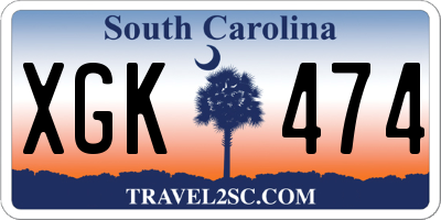SC license plate XGK474