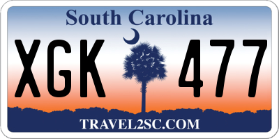 SC license plate XGK477