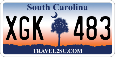 SC license plate XGK483
