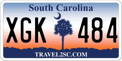 SC license plate XGK484